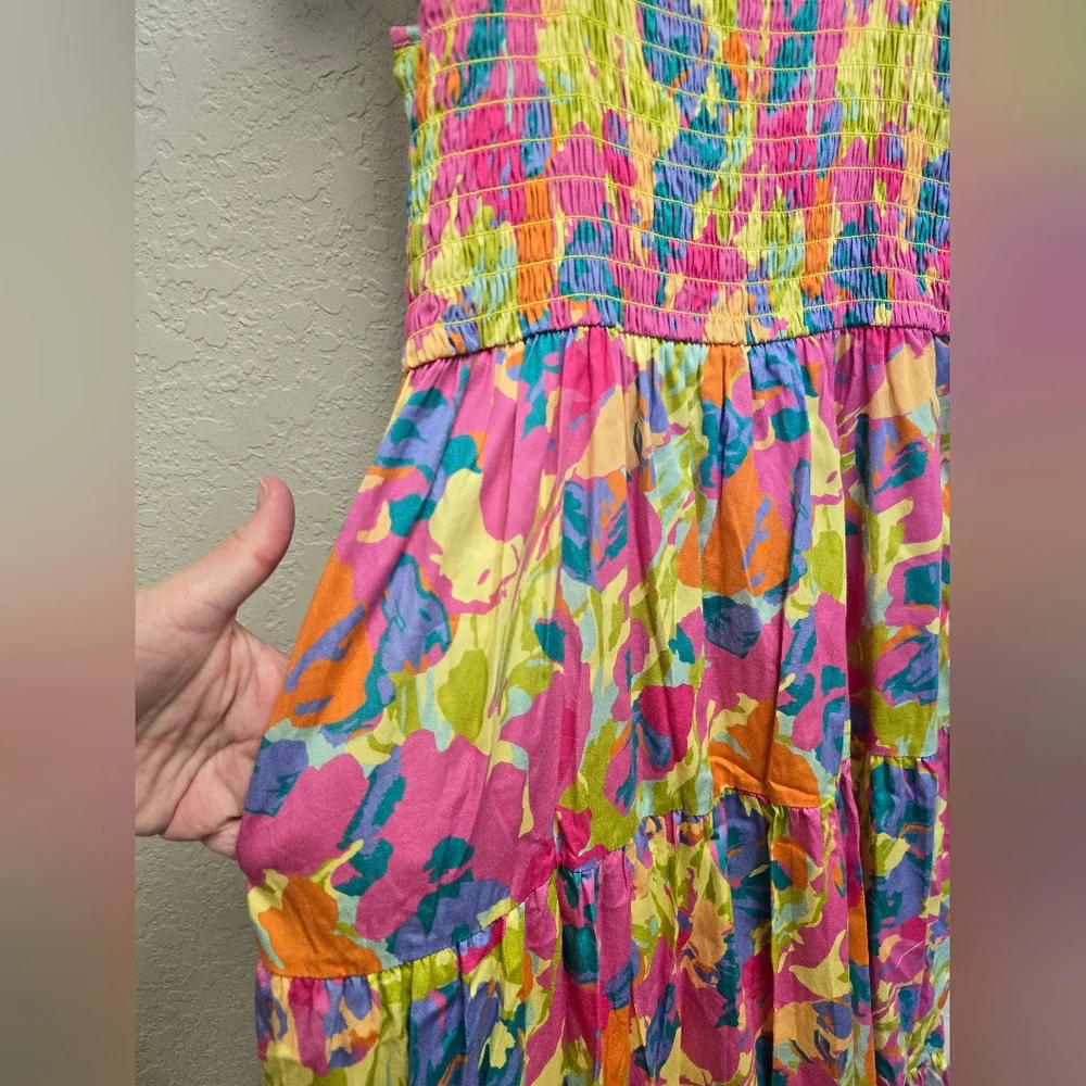 Crosby By Mollie Burch Bray Dress in Floral Haze Midi Dress Size XS $278 - Picture 5 of 9